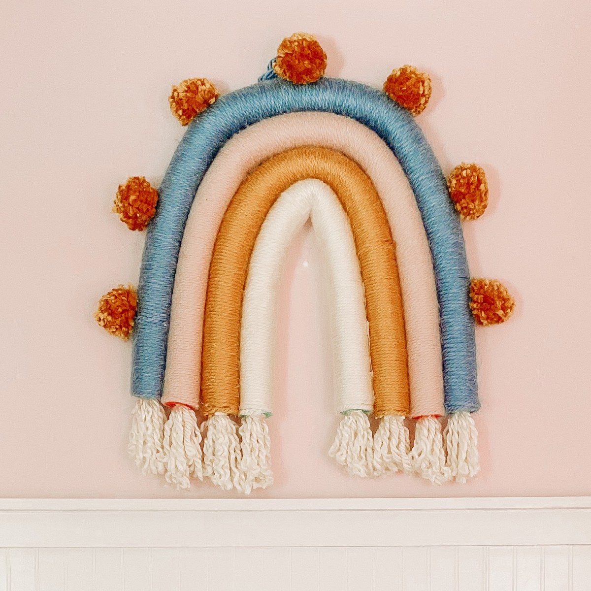 DIY Yarn Rainbow Wall Hanging – The Patient Mom
