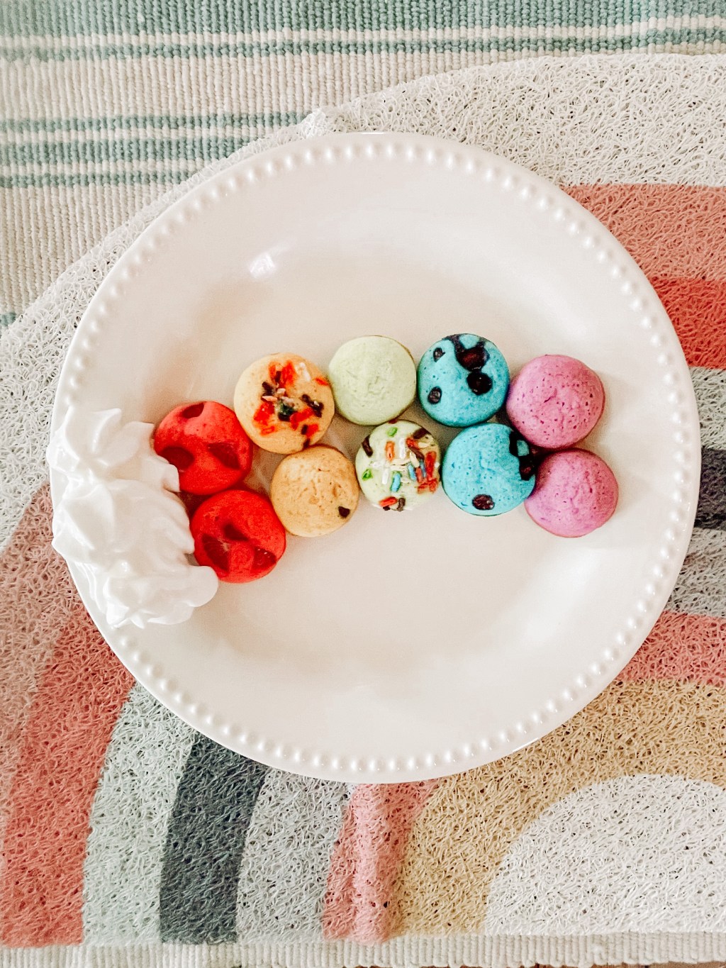 Rainbow Pancake Bites