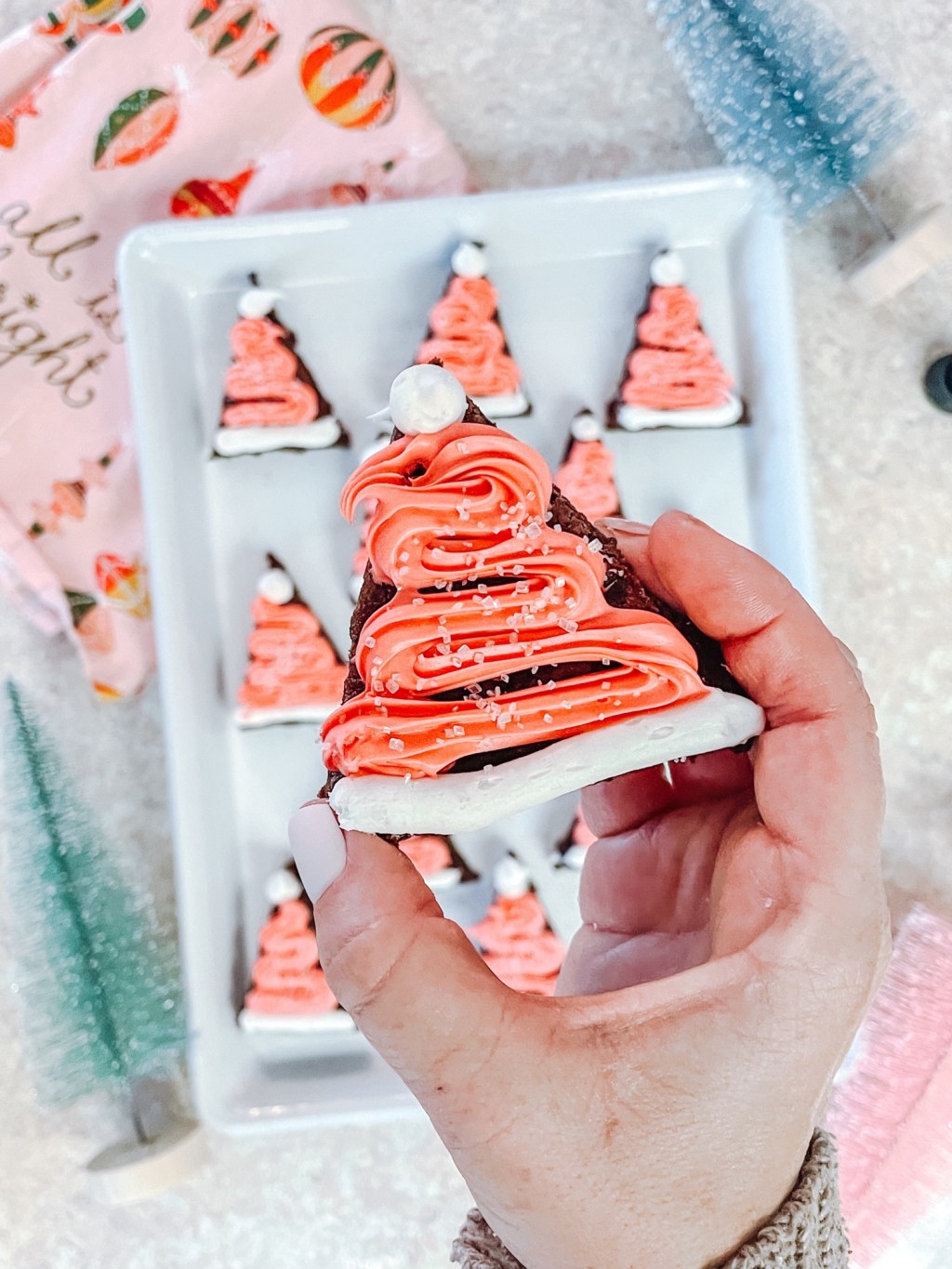 Santa Hat Brownies