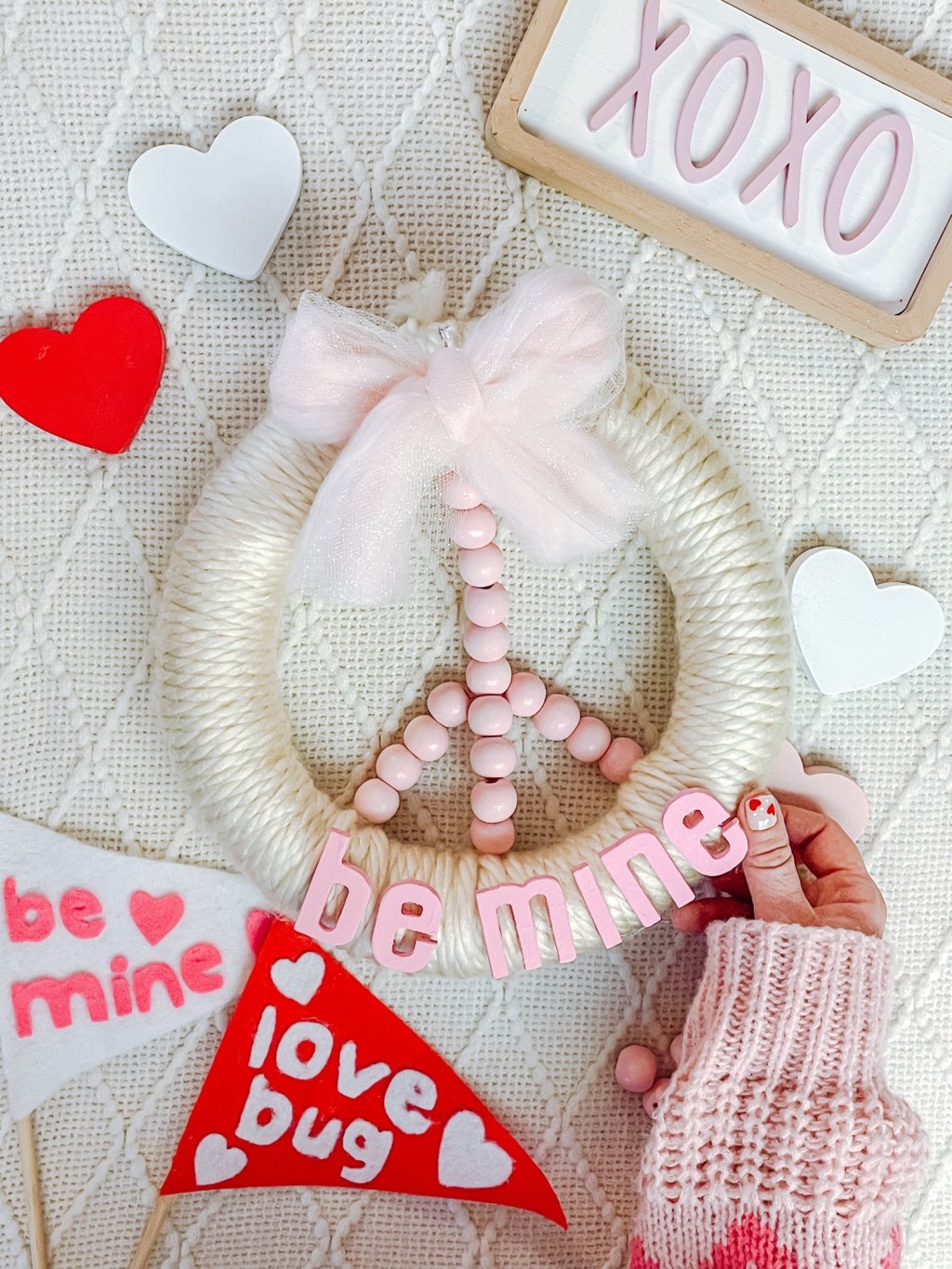 Valentine “Be Mine” Peace&nbsp;Wreath