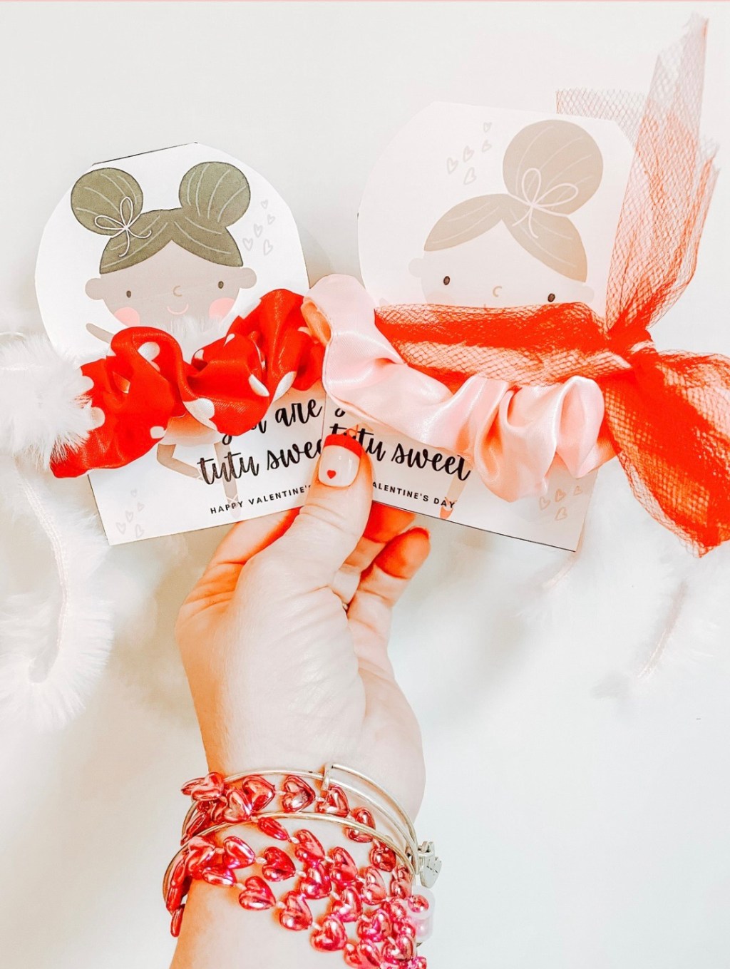 Ballerina Scrunchie Valentines